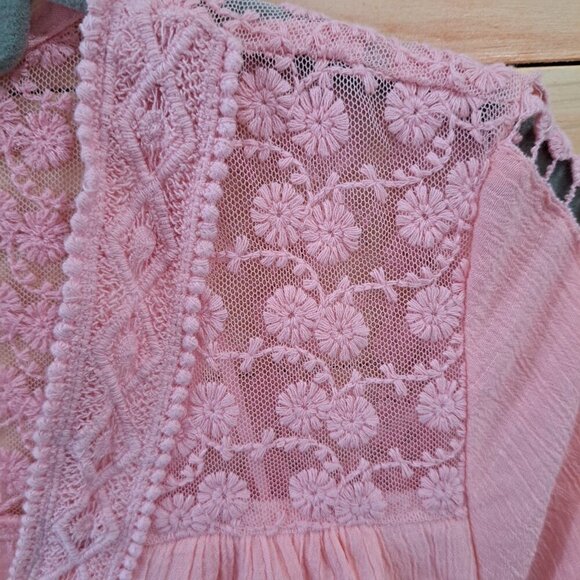 John Paul Richard Blouse Women Small Boho Lace Flowy Peasant Festival Embroidery - Picture 2 of 12